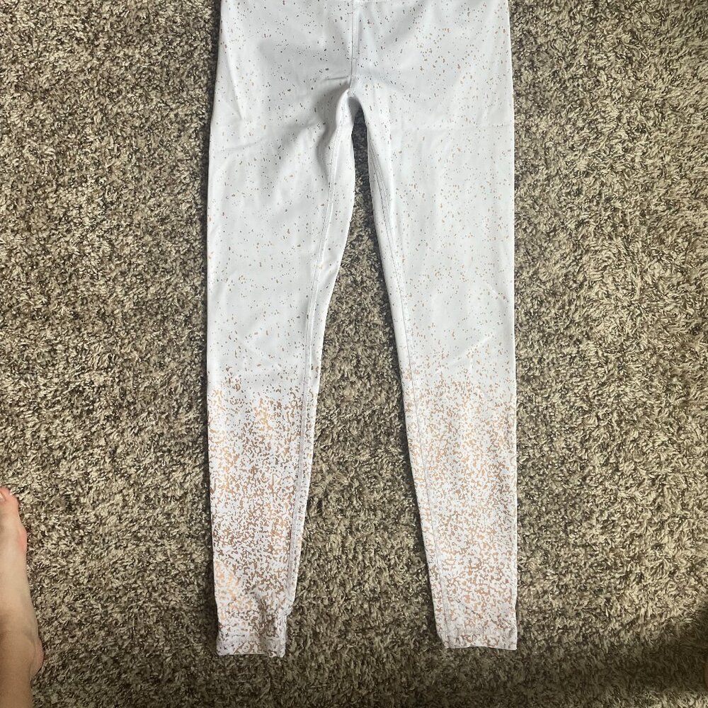Buffbunny white and rose gold leggings (original version)